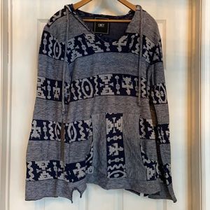 Men's Obey hoodie navy blue medium size 100% cotton